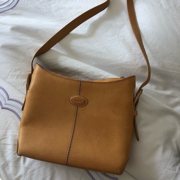 Tod’s brown leather tote bag with buckles - Picture 1 of 5